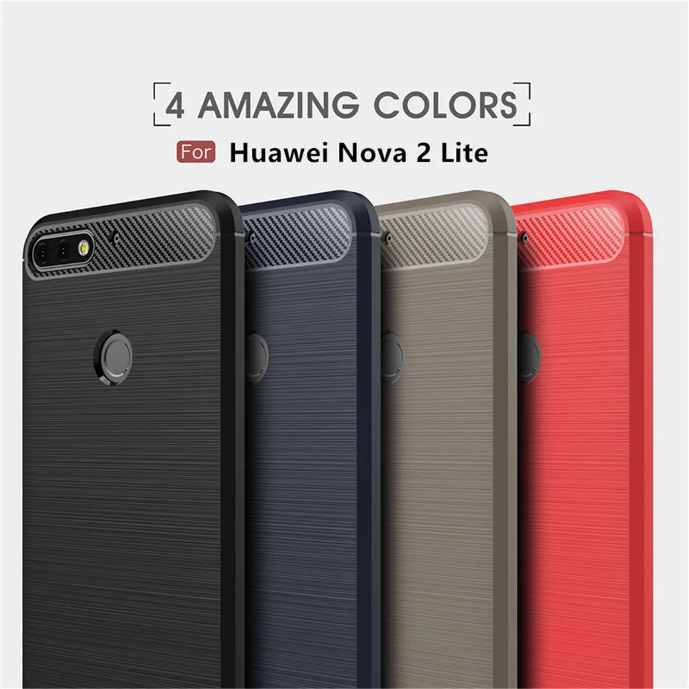 For Huawei Nova 2 Lite Case 5.99 inch Luxury Full Soft Silicone Cover Nova2 nova2Lite LDN-AL00 Phone Cases | Мобильные телефоны и