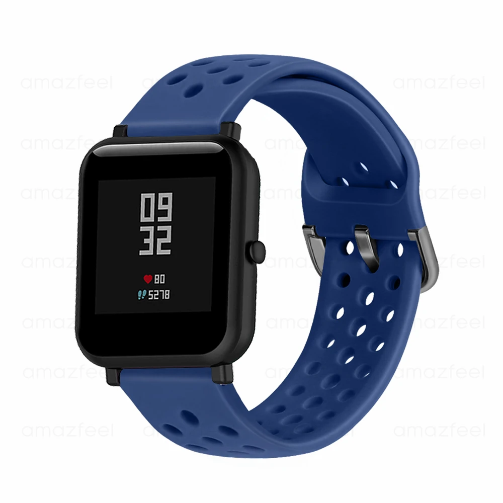 Силиконовый ремешок для Huami Amazfit Bip ремешок для часов Garmin Forerunner 645 245 Vivoactive 3 Vivomove hr ремешок 20 мм