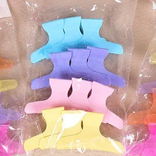 Парикмахерские инструменты для укладки волос пластиковые красочные зажимы для волос парикмахерские инструменты Бабочка 12 шт. раздел заколки