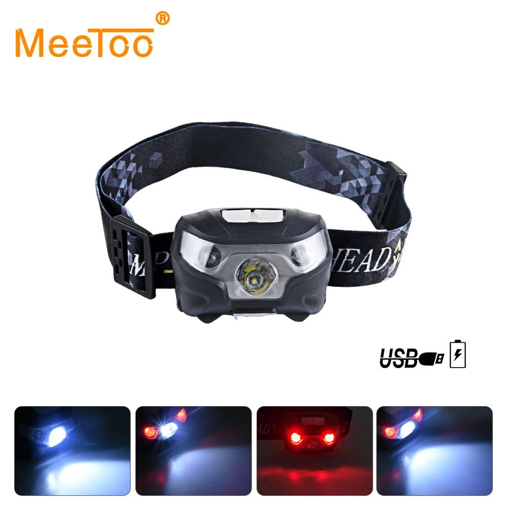 

Powerful Cree Q5 LED Frontal Led Headlamp Headlight Flashlight USB Rechargeable Linternas Lampe Torch Head Lamp Build-In Battery