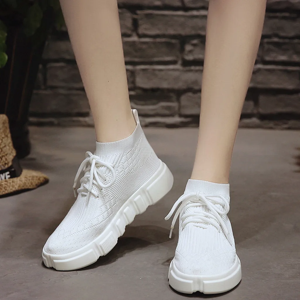 

New Fashion Women sapatilhas mulher Summer Flat with Cross-tied Round Toe sapatilhas mulher Casual Sports platform shoes