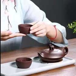 Китайский подарок Чай чашки фиолетовый глины Чай горшок бытовой мини высокое качество хорошее благоприятный картина ручной работы для