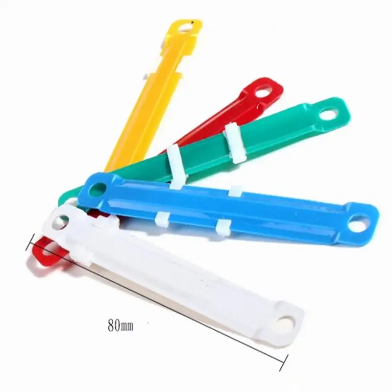 1000pcs Plastic Binder Clip Two Hole Looseleaf Clamp File List Paper