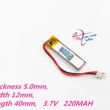 XHR-2P 2,54 220 mAh 501240 3,7 V литий-полимерная батарея записывающая ручка умная портативная