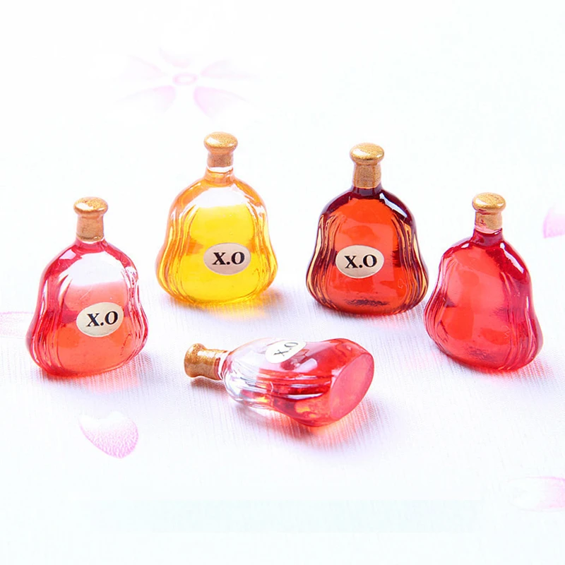 6pcs 112 Scale Cute Dollhouse Miniature Drinks wine bottle Model Mini