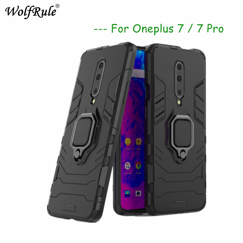 

Oneplus 7 Pro Cases Cover TPU Hard PC Cover For Oneplus 7 Case Ring Holder Stand Magnetic Armor Oneplus 7 / 7 Pro Funda }