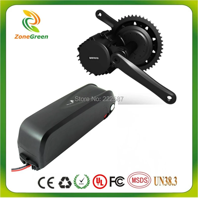 48V 750W Bafang mid drive Электродвигатель с 14Ah Li Ion New Hailong USB для Panasonic или Sanyo ebike комплекты