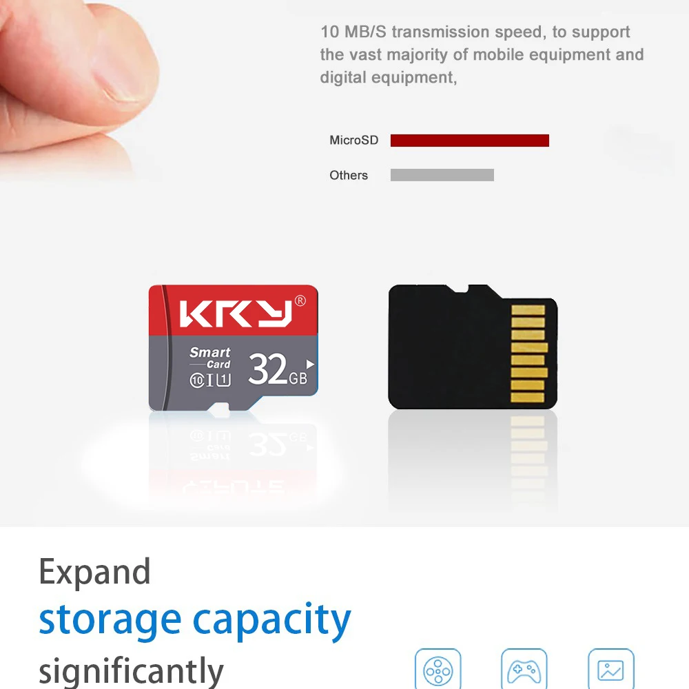 Gift Adapter KRY Memory Card 8GB 16GB 32GB 64GB 128GB SD Card Class 10 high quality 4