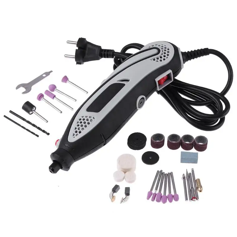 

EU 150W Multi-function Electric Drill Grinder Set 42pc Polishing Engraving Sharpening Machines Sanding Kit