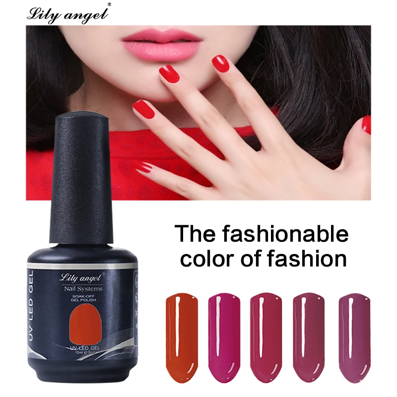 

Lily angel 15ml Newest Nail Gel Polish Long-lasting UV Gel Led Needed Nail Polish Soak-off Art Nail Eco-Friendly Healthy UV Gel