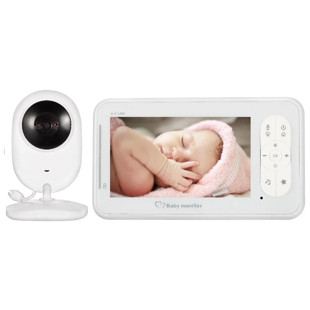

Cry babies bebe lloron camara bebe monitor 4.3 inch TFT LCD IR Night Vision Intercom Temperature Sensor Lullabies VOX baby alarm