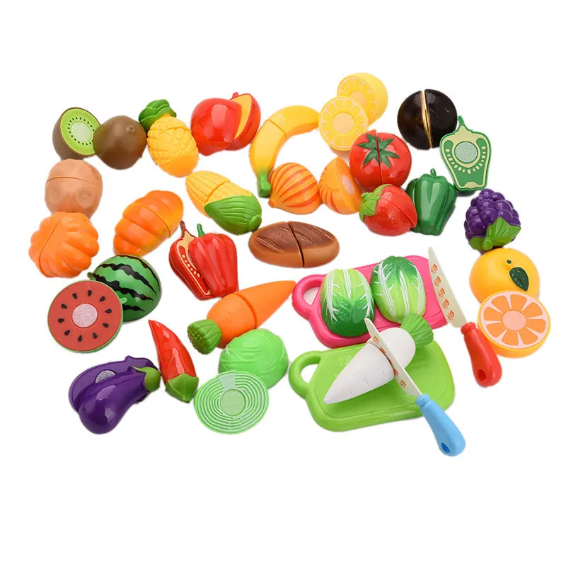 Hot 29pcs Food Fruit Vegetable Cutting Pretend Play toy Children Kitchen Toys Sets Toy For Education Child | Игрушки и хобби
