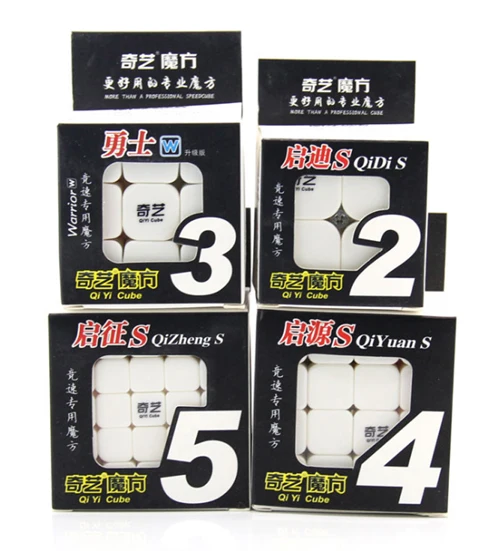 stickerless QiYi Warrior W 3x3 черный скоростной куб QiYuan S 4x4 Stickerless QiZheng S 5x5 stickerless magic головоломка с быстрым кубом - Цвет: stickerless