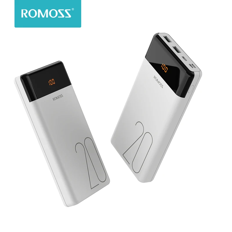 ROMOSS LT20 Power Bank 20000mAh Dual USB Portable Charger With LED Display Fast External Battery For Phones Tablet Xiaomi ROMOSS LT20 Power Bank 20000mAh Dual USB Portable Charger With LED Display Fast External Battery For Phones Tablet Xiaomi