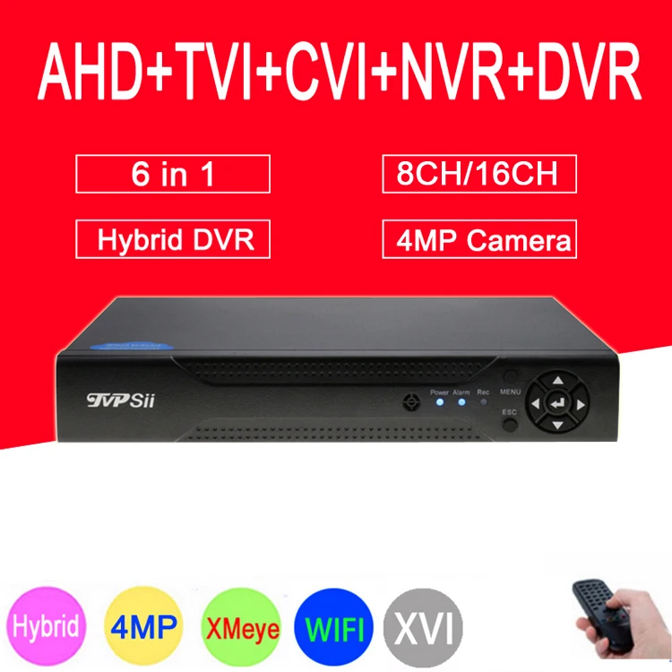 

Dahua Panel XMeye Hi3531A H264+ 4MP16CH/8CH 6in1 Hybrid Coaxial TVi CVI NVR AHD CCTV DVR Surveillance Video Recoder Freeshipping