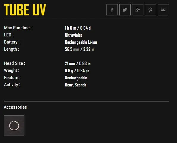 nitecore TUBE UV