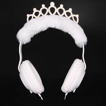 

Kids Headphones Cute Cartoon Wired Headset Bling Princess Crown Earphone For Girls Children Gaming Safe Over Ear Headphone
