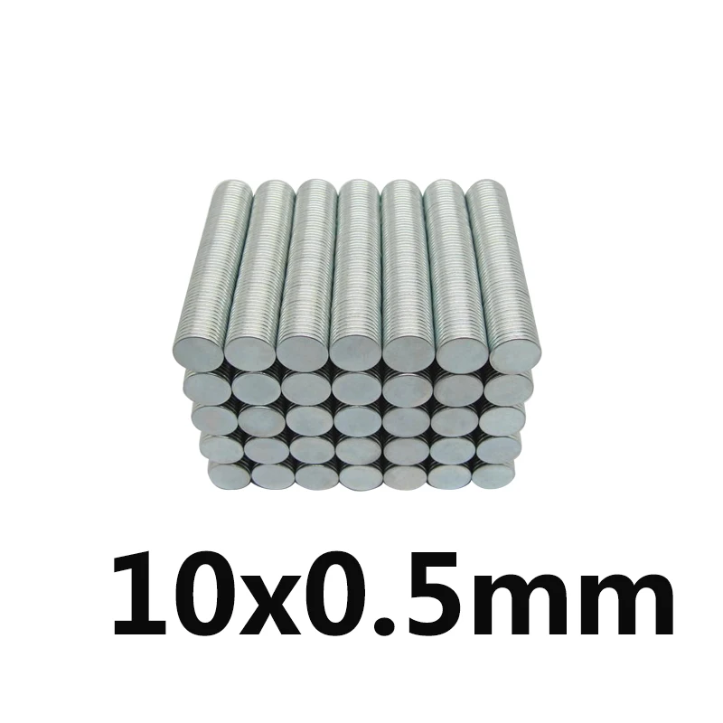 

50 pcs N35 10mm x 0.5 mm Strong Round Magnets Dia 10x0.5mm Neodymium NdFeB Magnet Rare Earth Magnet 10*0.5 mm Magneet