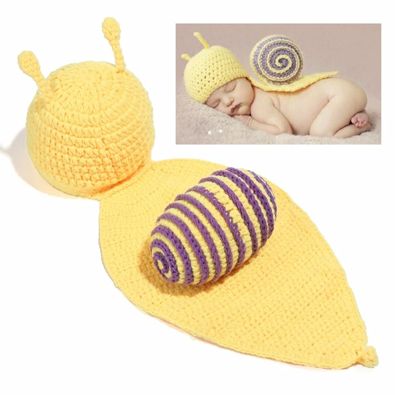 Newborn Baby Cute Crochet Knit Costume Hat Prop Outfits Photo Photography Girls 0 12M|Шапки и кепки| |