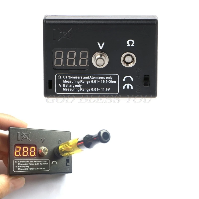 

Resistance Tester OHM Meter for RDA RBA Vape Tools Voltage Tester for Battery