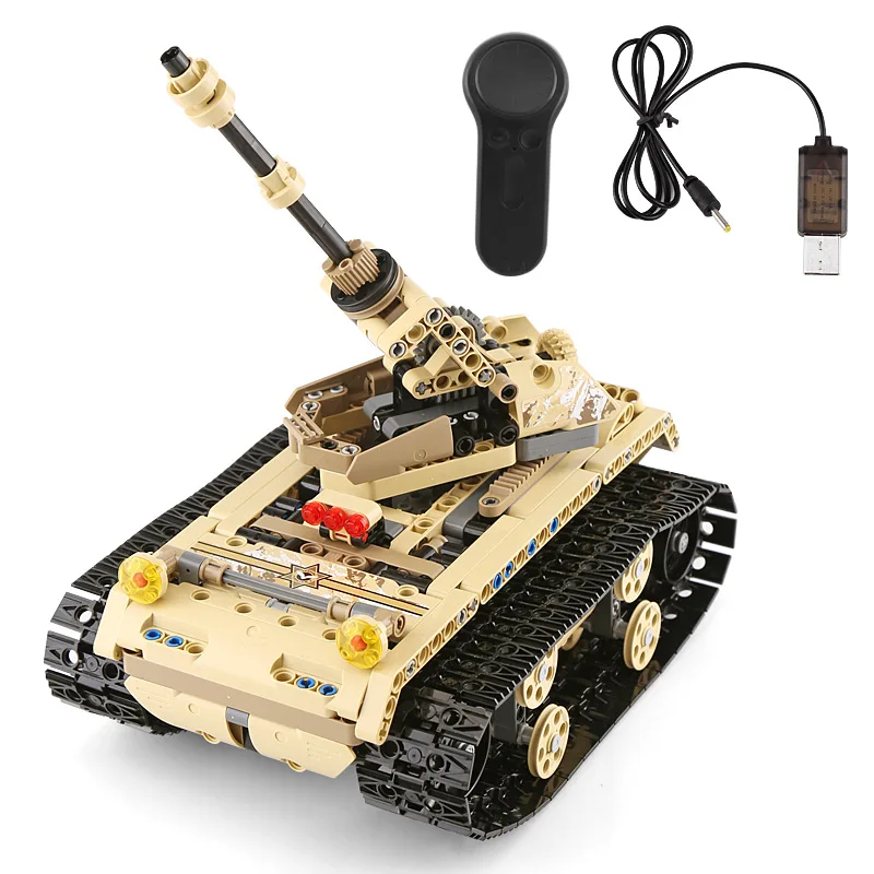 

Yeshin 13010 Military Series The RC Light Crawler Tank Set Building Blocks Bricks Remote Control Car Kids Toys Christmas Gifts