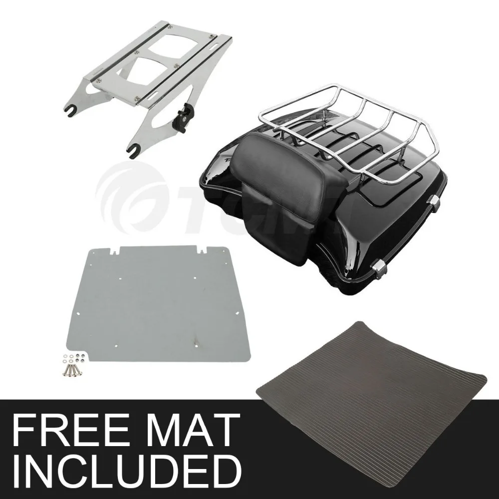 

Motorcycle Razor Tour Pak Pack Trunk Luggage Rack For Harley Touring CVO Road King Street Glide Road Glide Special 2014-2018