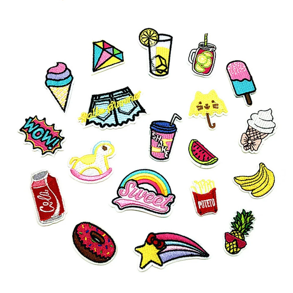 Small embroidered cloth stickers Children