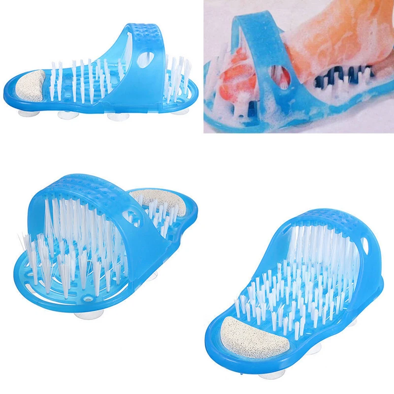 Plastic Foot Scrubber Body Brush Bath Shower Feet Massage brush Slippers Bath Pumice Stone Spa