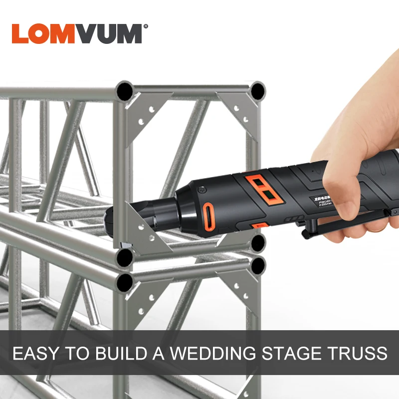  LOMVUM Cordless Ratchet Wrench Electric Wrench Rechargeable 60NM Torque Led Light Repair Tools - 33028647003
