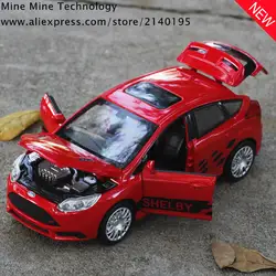 ZXZ 1:32 Бесплатная доставка Ford Focus сплав литья под давлением модель оттяните назад Модель игрушечных машинок Электронный Детский автомобиль