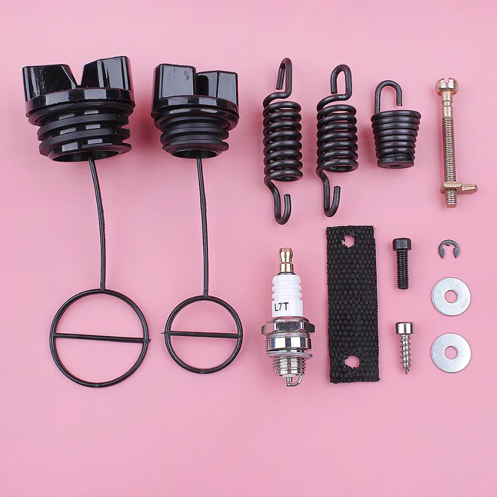 

AV Buffer Shock Spring Set For Partner 350 351 Fuel Oil Tank Cap Chain Adjuster Tensioner Spark Plug Chainsaw Replace Spare Part