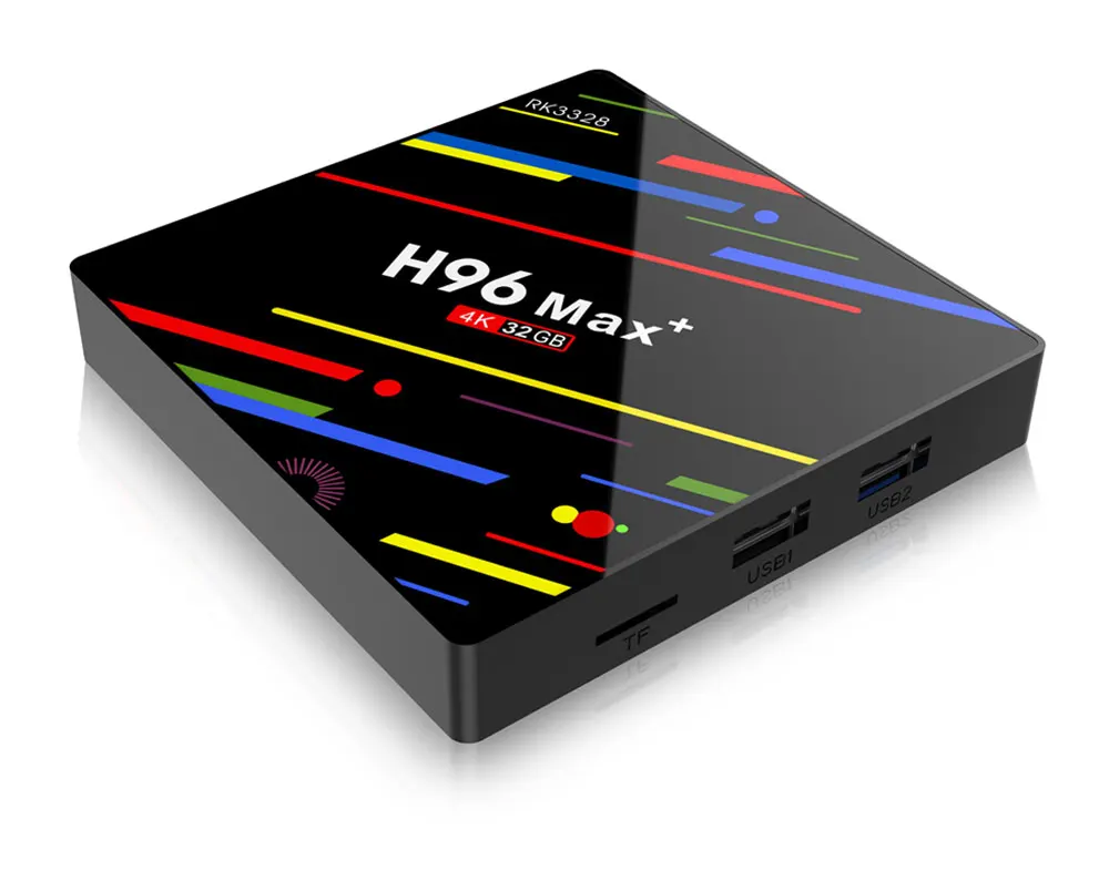 H96 Max плюс Android ТВ-бокс на Rockchip RK3328 4 ядра Android 8,1 DDR3 4 ГБ 32 ГБ встроенной 5,8G Wi-Fi H.265 4 K IP ТВ коробка