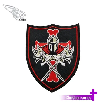 

The Religion of Knight Loyal Heroism Patches Motorcycle Rider Customized DIY Design Free Shipping Iron on Mini Patch for Jacket