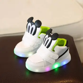 

Cute Lovely Princess Boys Girls Boots Cartoon Children Shoes Casual Fashion LED Light Baby Kids Shoes Led Sneakers