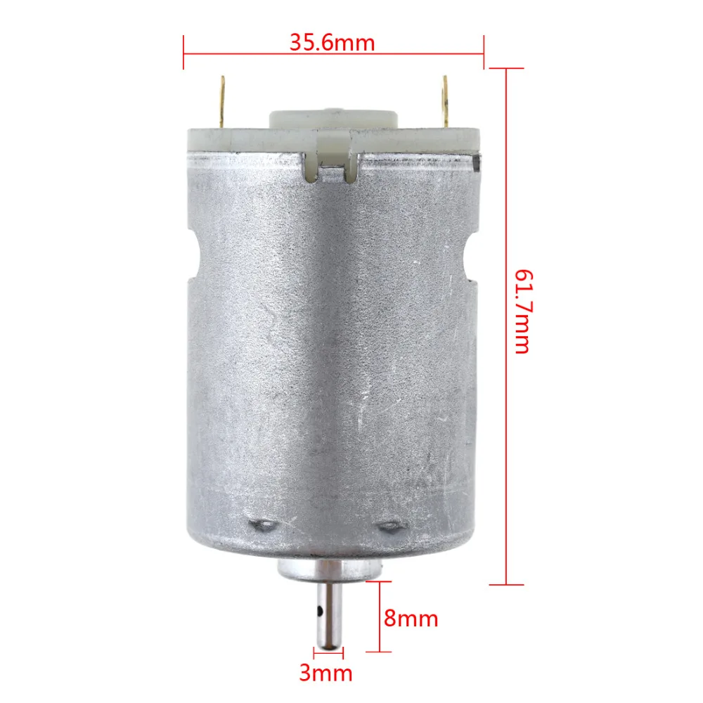 12 В 23000 а 545 об/мин двигатель постоянного тока высокоскоростной DIY электрический инструмент с диаметром вала 3 мм коробка передач с высоким крутящим моментом для автомобиля с дистанционным управлением