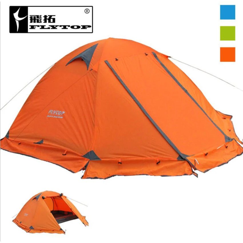 

2.7KG FLYTOP Winproof Waterproof Tent Ultralight 2 Person Tourist Double Layers Aluminum Rod Camping Tent with 2 Person