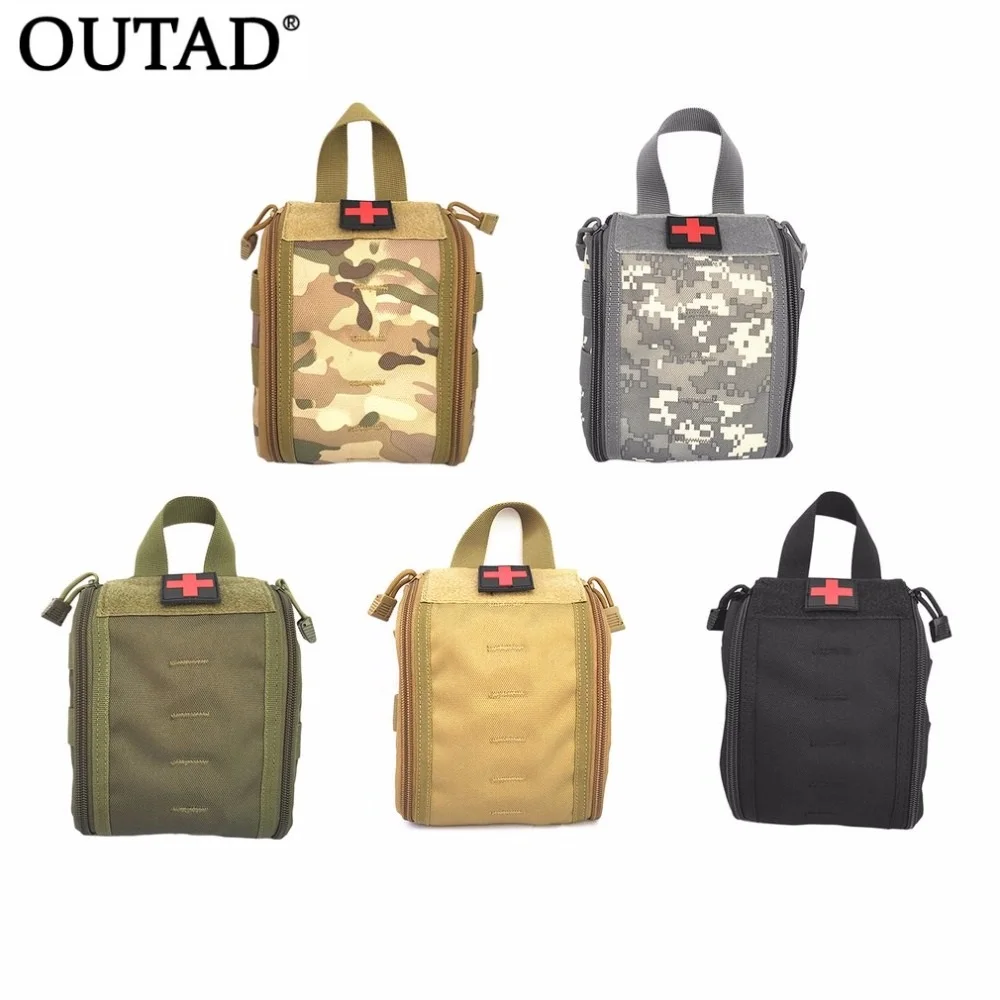Bolsa médica deportiva al aire libre resistente Kit de primeros auxilios táctico multifuncional bolsa de supervivencia de emergencia bolsa vacía para acampar de viaje Bolsa médica deportiva al aire libre resistente Kit de primeros auxilios táctico multifuncional bolsa de supervivencia de emergencia bolsa vacía para acampar de viaje
