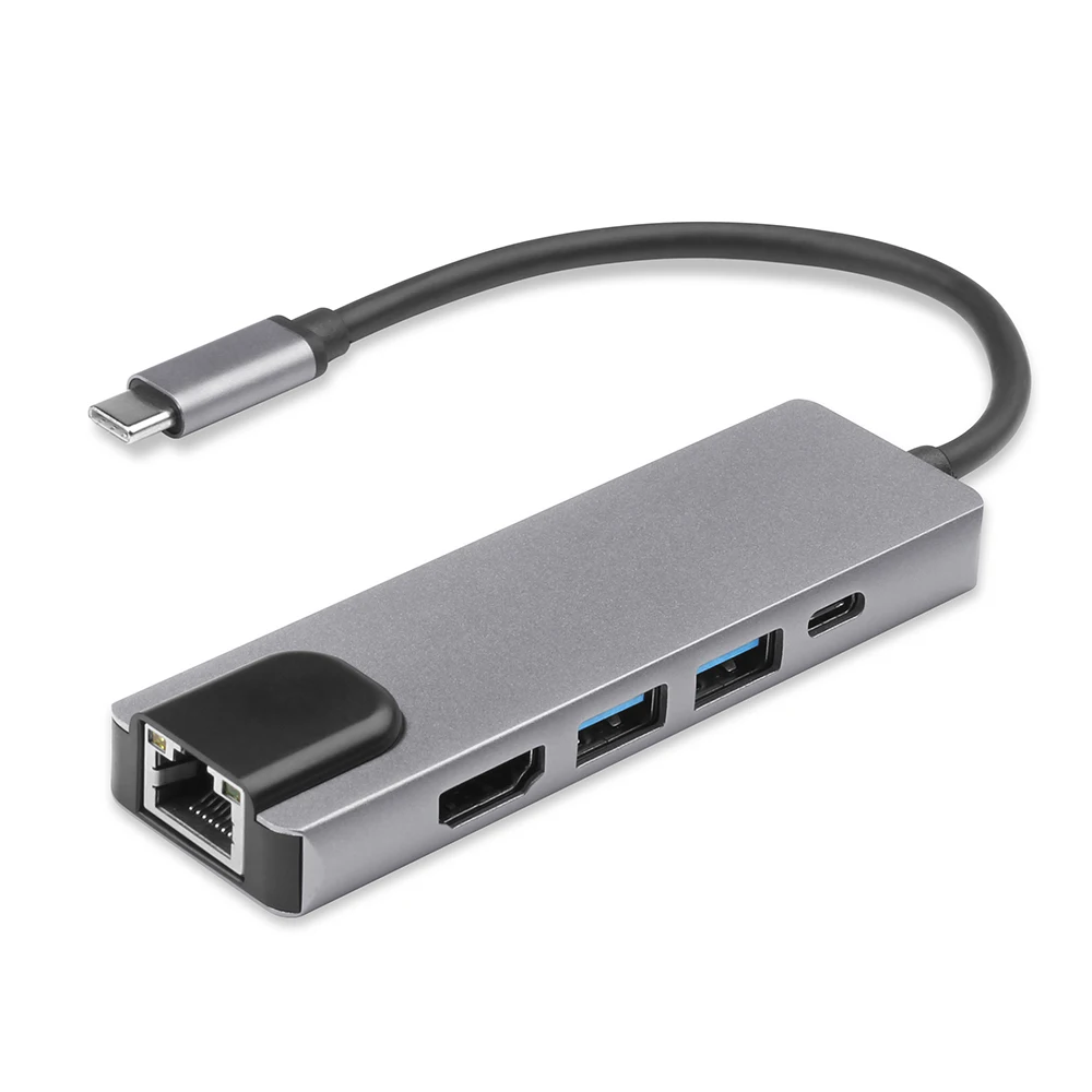 USB C концентратор HDMI к Gigabit Ethernet Rj45 Lan адаптер для Macbook Pro 13 15 16 Air 13,3 Thunderbolt 3 USB-C порт зарядного устройства