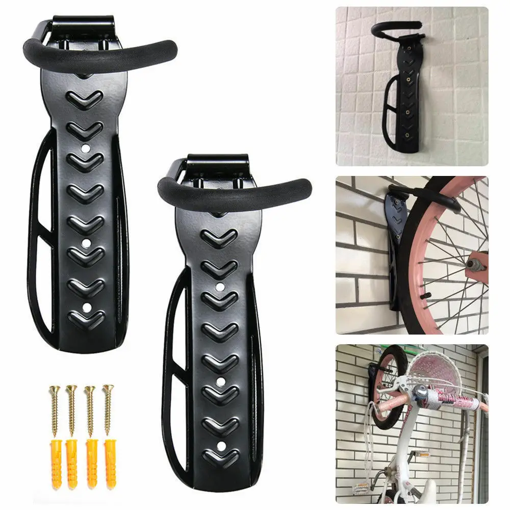 

1/2pcs Bicycle Wall Mount Stand for Hanging Bike Holder Bracket Mountain Bike Steel Wall Hanger Hook Rack Bicycle Accessories