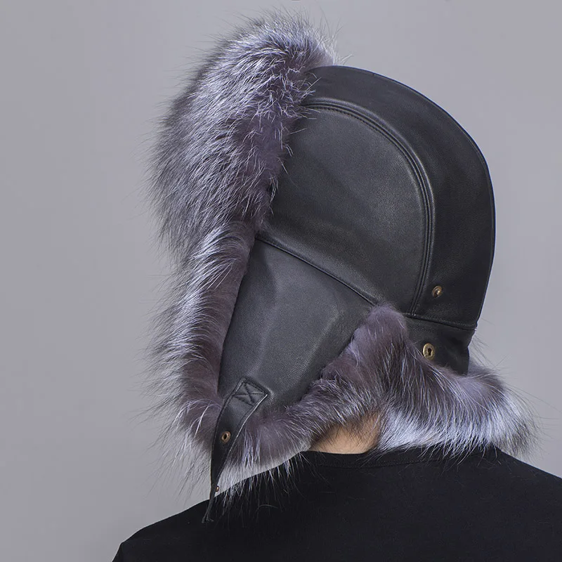 big fur hat silver fox fur 8