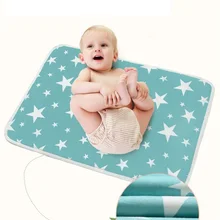 80*110 см Чистый хлопок+ Водонепроницаемый EVA слой детский пеленальный коврик моча коврик Bebe младенческий коврик для кормления Милая пеленка подушка для детской коляски