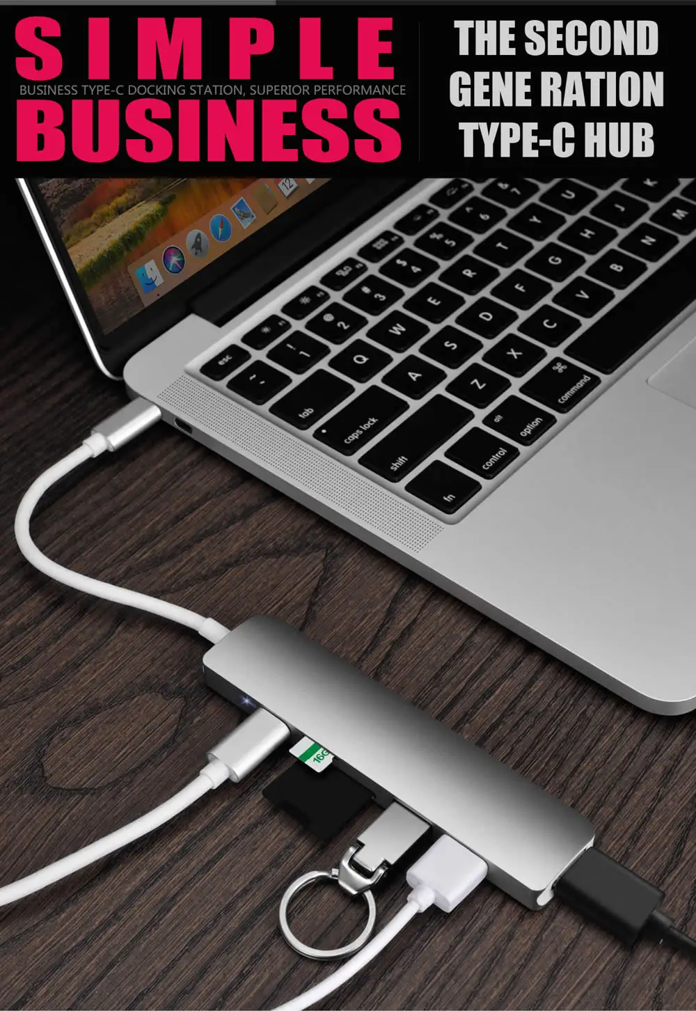 Адаптер usb Thunderbolt 3 типа C концентратор к HDMI 4 K с PD SD/TF кардридер USB 3,0 для MacBook Pro/Air USB-C интерфейс