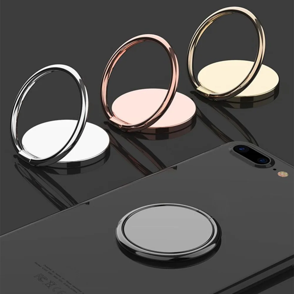 

Luxury Metal Cell Phone Ring Holder Socket 360 Degree Rotation Universal Finger Phone Ring Holder Magnetic Car Bracket Stand