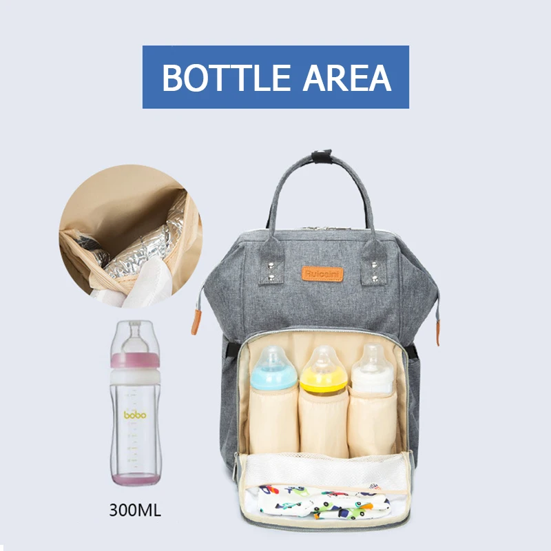Diaper Bag and Insulation Bags Fashion Maternity Mummy Backpack Nappy Changing Organizer Waterproof Baby Care Bags (2)