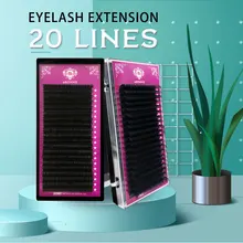 Abonnie 20 строк/Чехол 7~ 18 мм микс премиум натуральная синтетическая норка индивидуальное Наращивание ресниц Макияж Мягкий натуральный