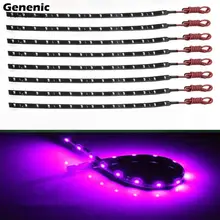 2 pièces 15 LED 30cm voiture véhicule automobile Flexible bande étanche lumière violet 12V nouveau haute qualité voiture style