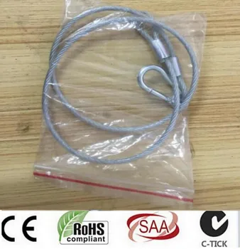 

10pcs/lot Cheap price good quality 85cm Steel Wire Stage Light Rope Cable/Safety Rope Cable for Stage Light Security Accessories