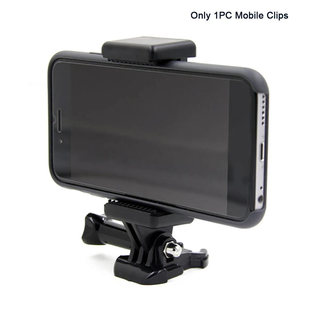 

Tripod Adapter Phone Holder With 1/4 Screw Hole Monopods Clip Bracket Selfie Stick Universal Camera Accessory Black For GoPro