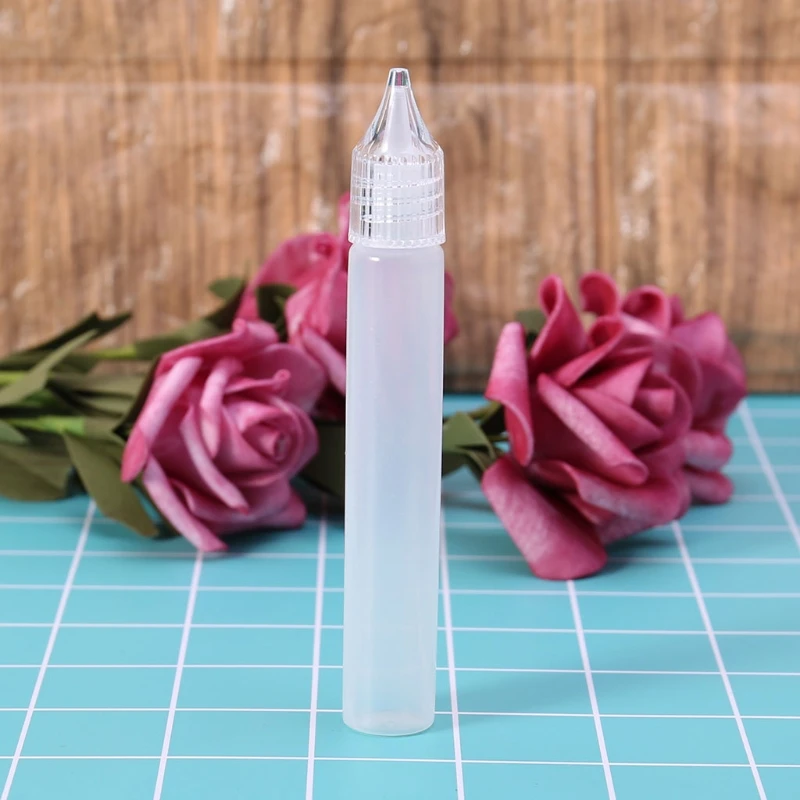 

15ml Transparent Plastic Empty Bottle Liquid Eye Dropper Oil Clear Pen Shape