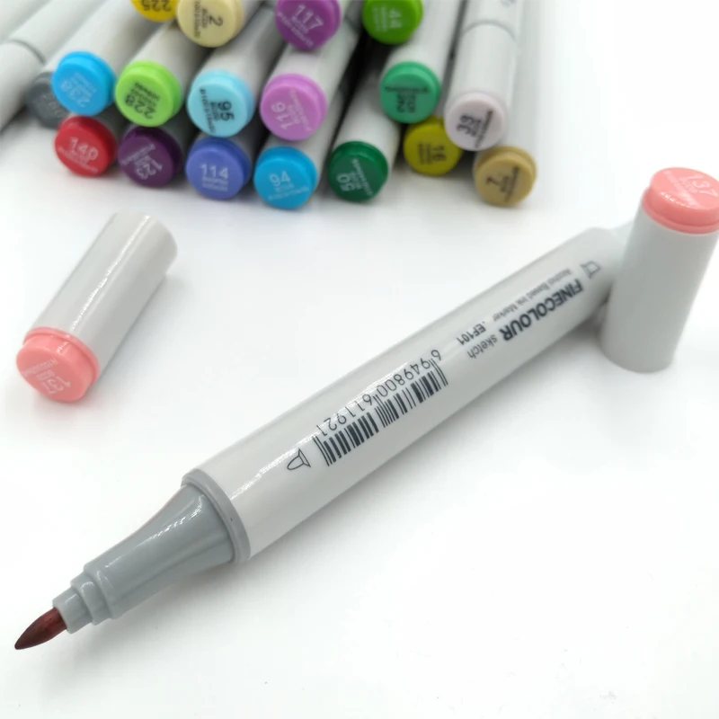FINECOLOUR двуглавый Эскиз маркер ручка архитектура на спиртовой основе искусство маркеры 36 48 60 72 цвета набор манга рисунок